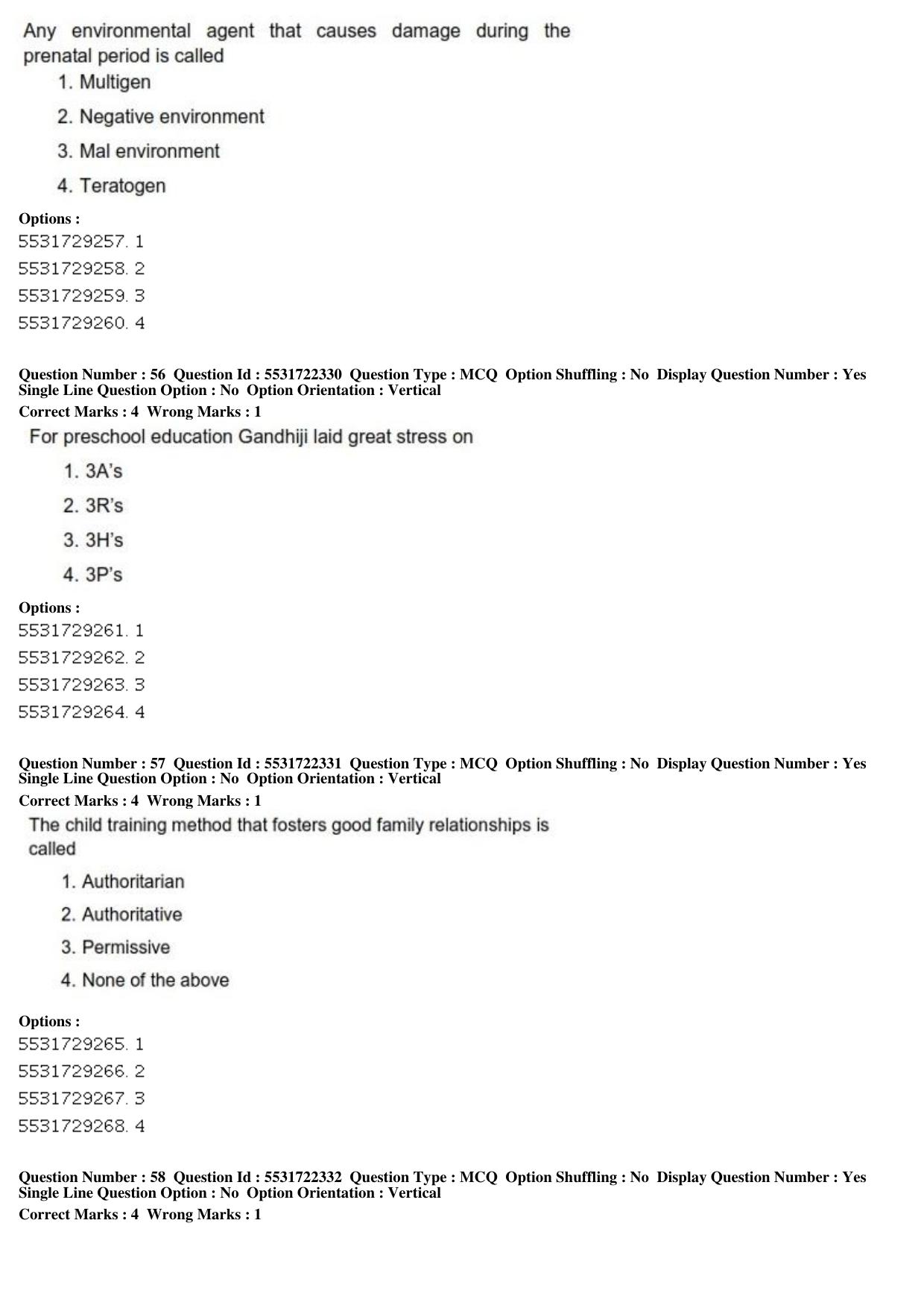 ICAR AIEEA PG 2019 HOME SCIENCE Question Paper - Page 20