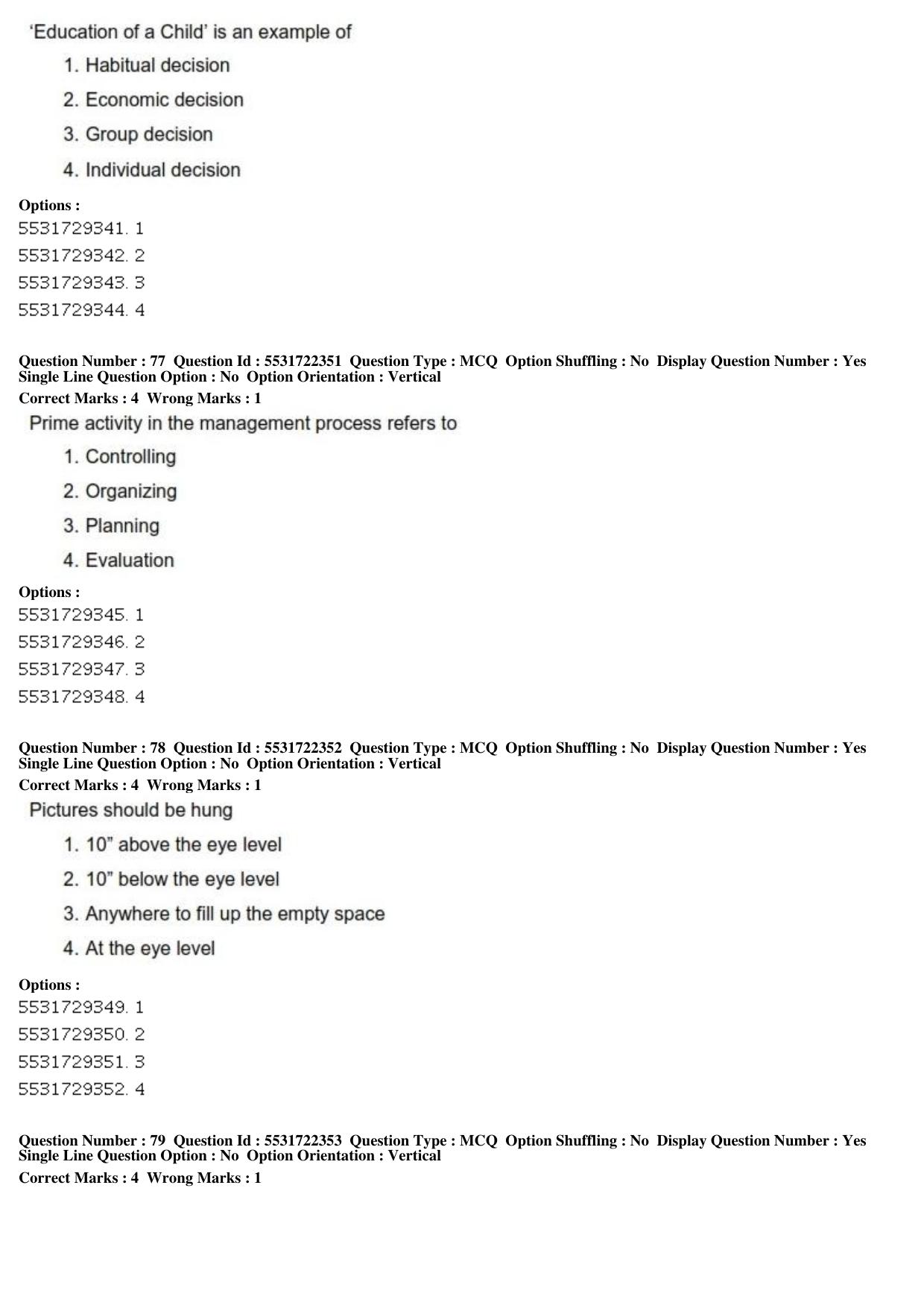 ICAR AIEEA PG 2019 HOME SCIENCE Question Paper - Page 27