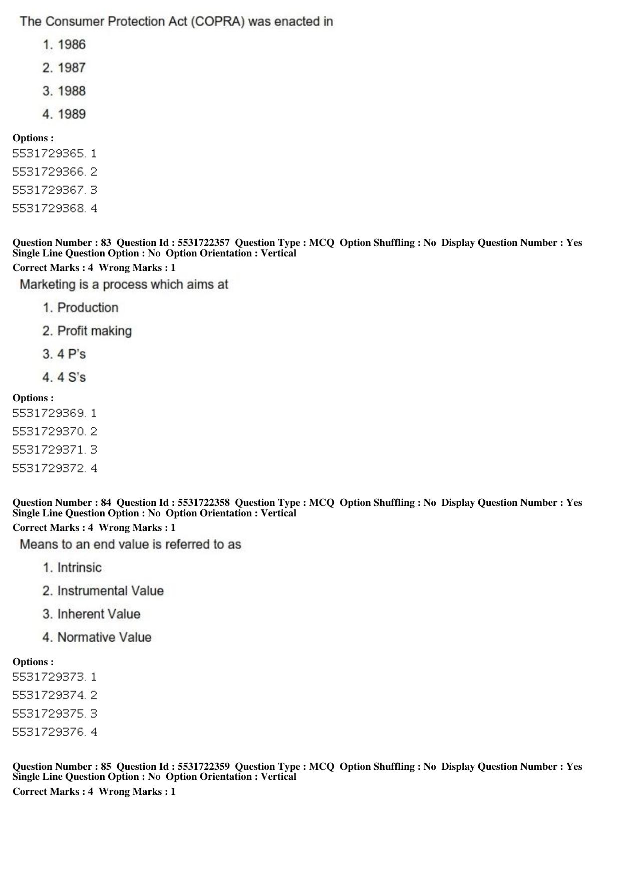 ICAR AIEEA PG 2019 HOME SCIENCE Question Paper - Page 29