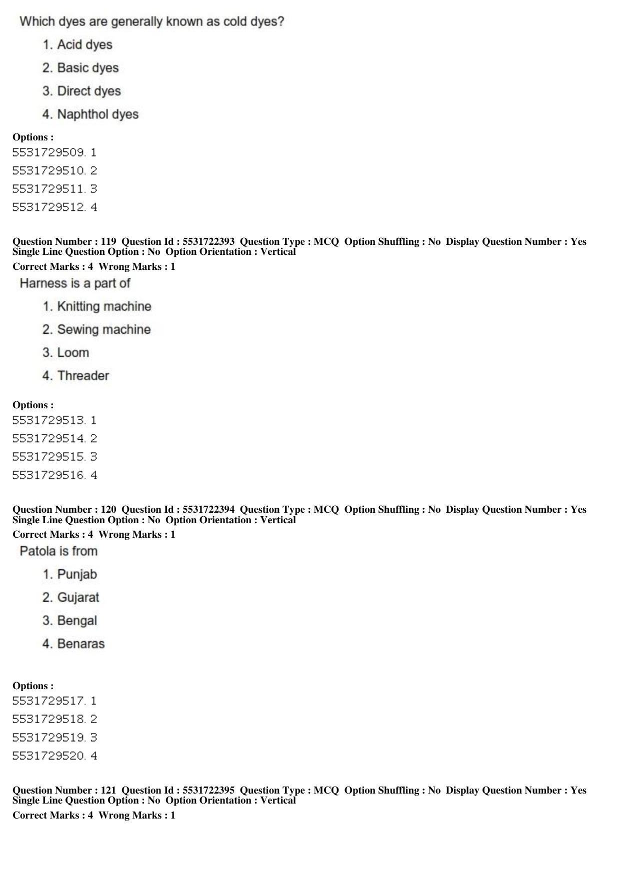 ICAR AIEEA PG 2019 HOME SCIENCE Question Paper - Page 41