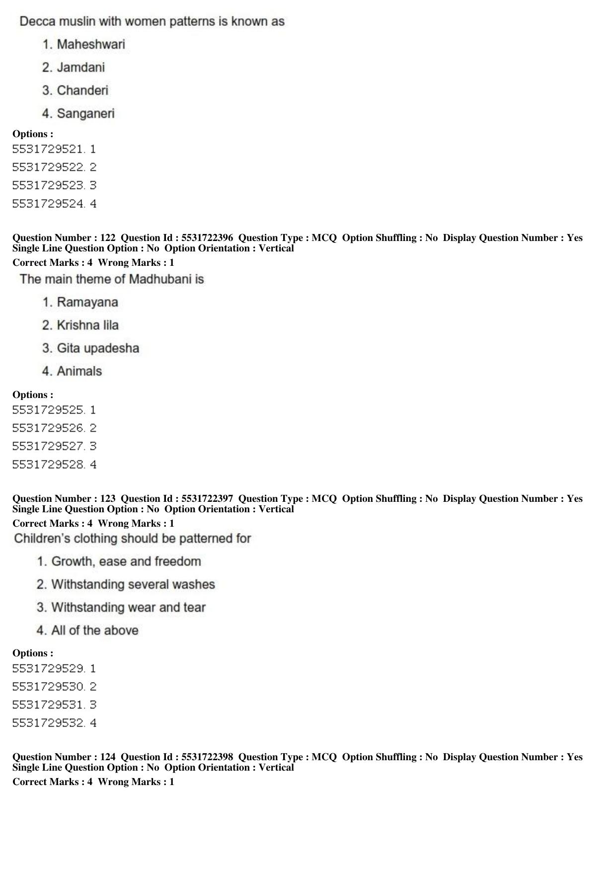 ICAR AIEEA PG 2019 HOME SCIENCE Question Paper - Page 42