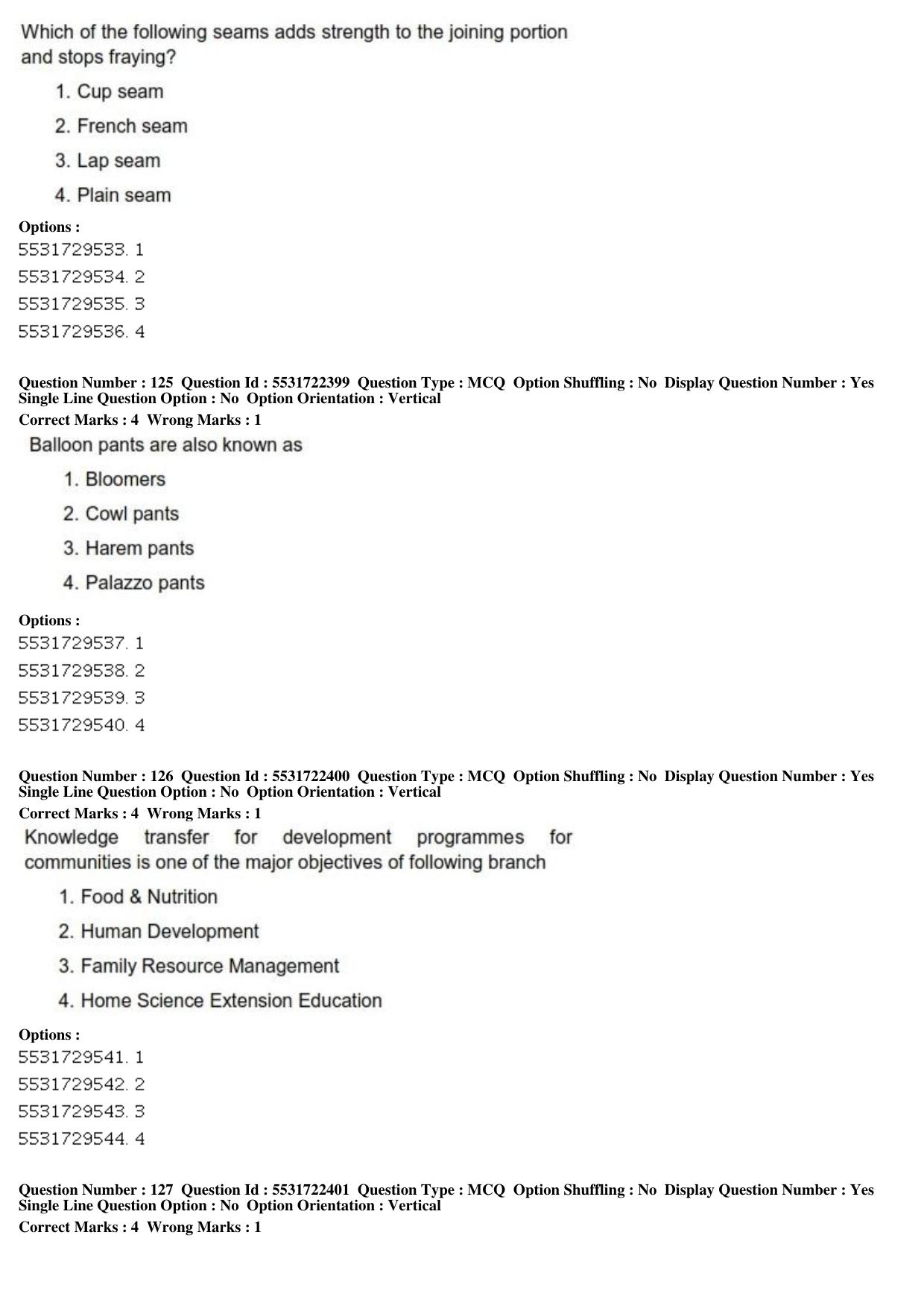 ICAR AIEEA PG 2019 HOME SCIENCE Question Paper - Page 43