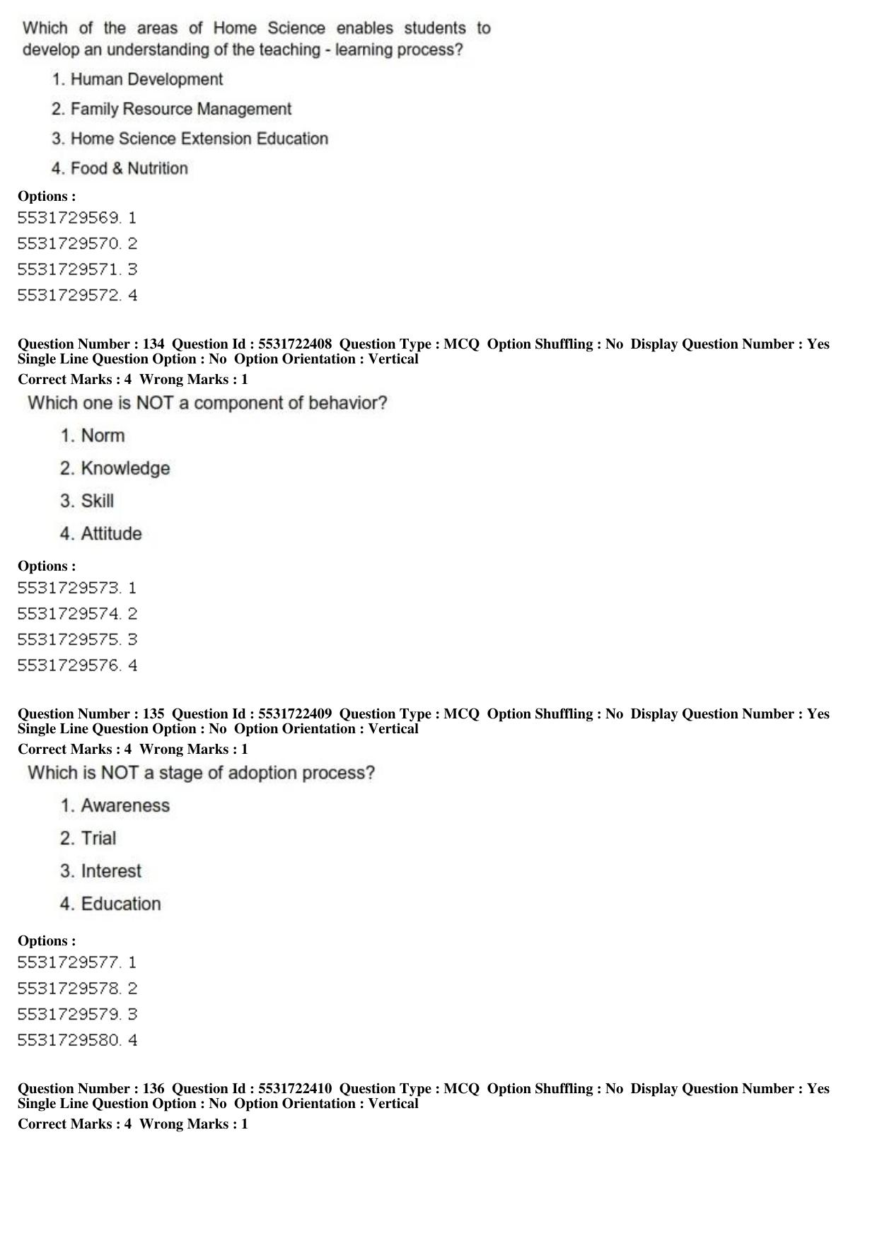 ICAR AIEEA PG 2019 HOME SCIENCE Question Paper - Page 46