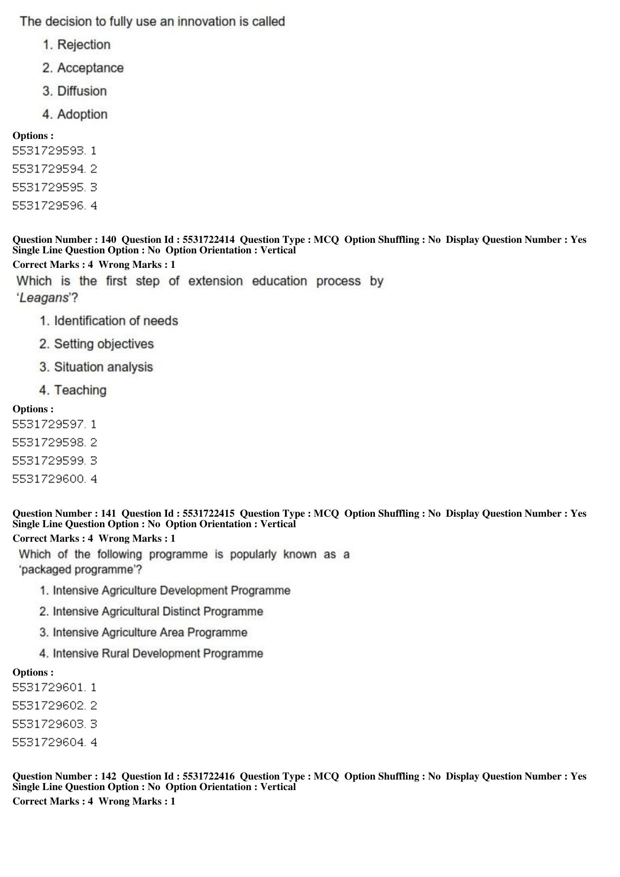 ICAR AIEEA PG 2019 HOME SCIENCE Question Paper - Page 48