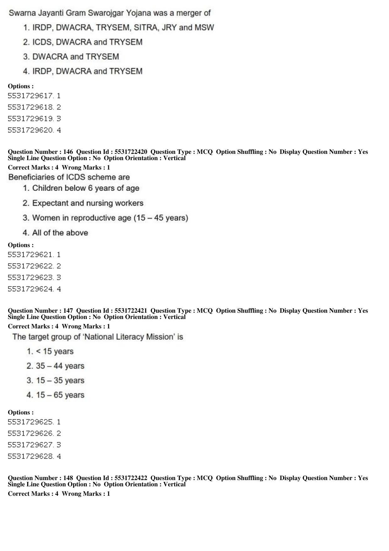 ICAR AIEEA PG 2019 HOME SCIENCE Question Paper - Page 50