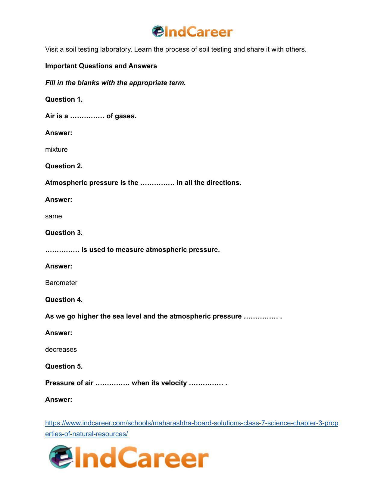 Maharashtra Board Solutions Class 7-Science: Chapter 3- Properties of Natural Resources - Page 9