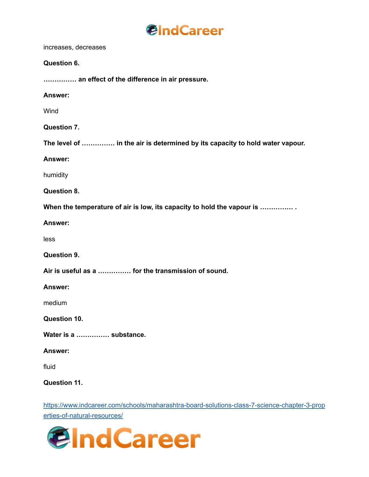Maharashtra Board Solutions Class 7-Science: Chapter 3- Properties of Natural Resources - Page 10
