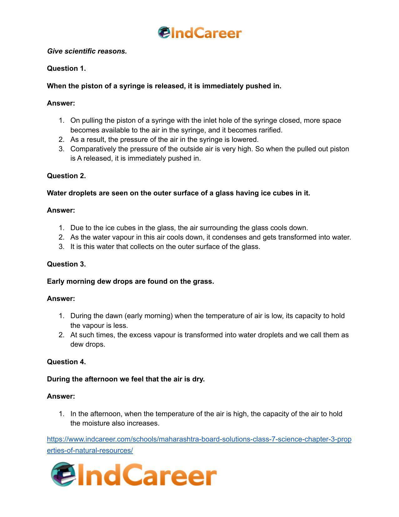 Maharashtra Board Solutions Class 7-Science: Chapter 3- Properties of Natural Resources - Page 17