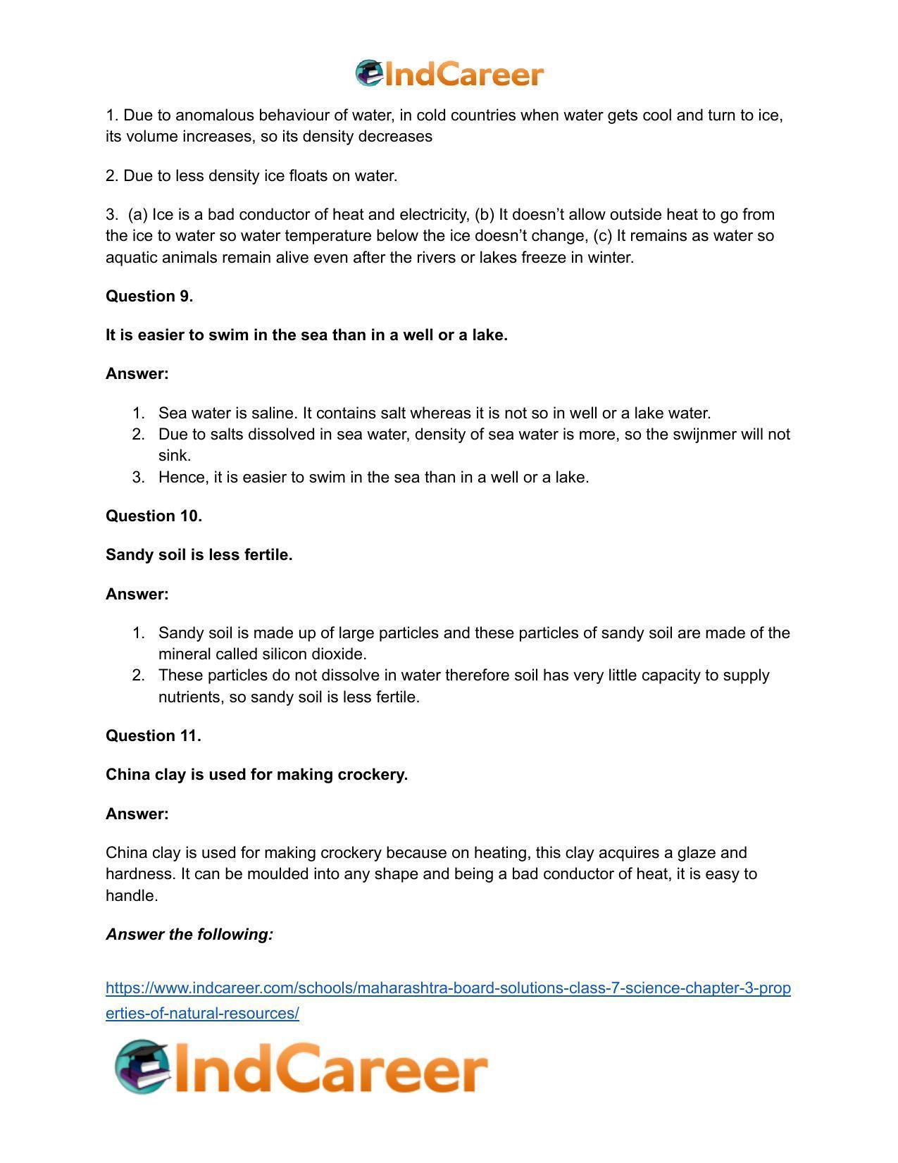 Maharashtra Board Solutions Class 7-Science: Chapter 3- Properties of Natural Resources - Page 19