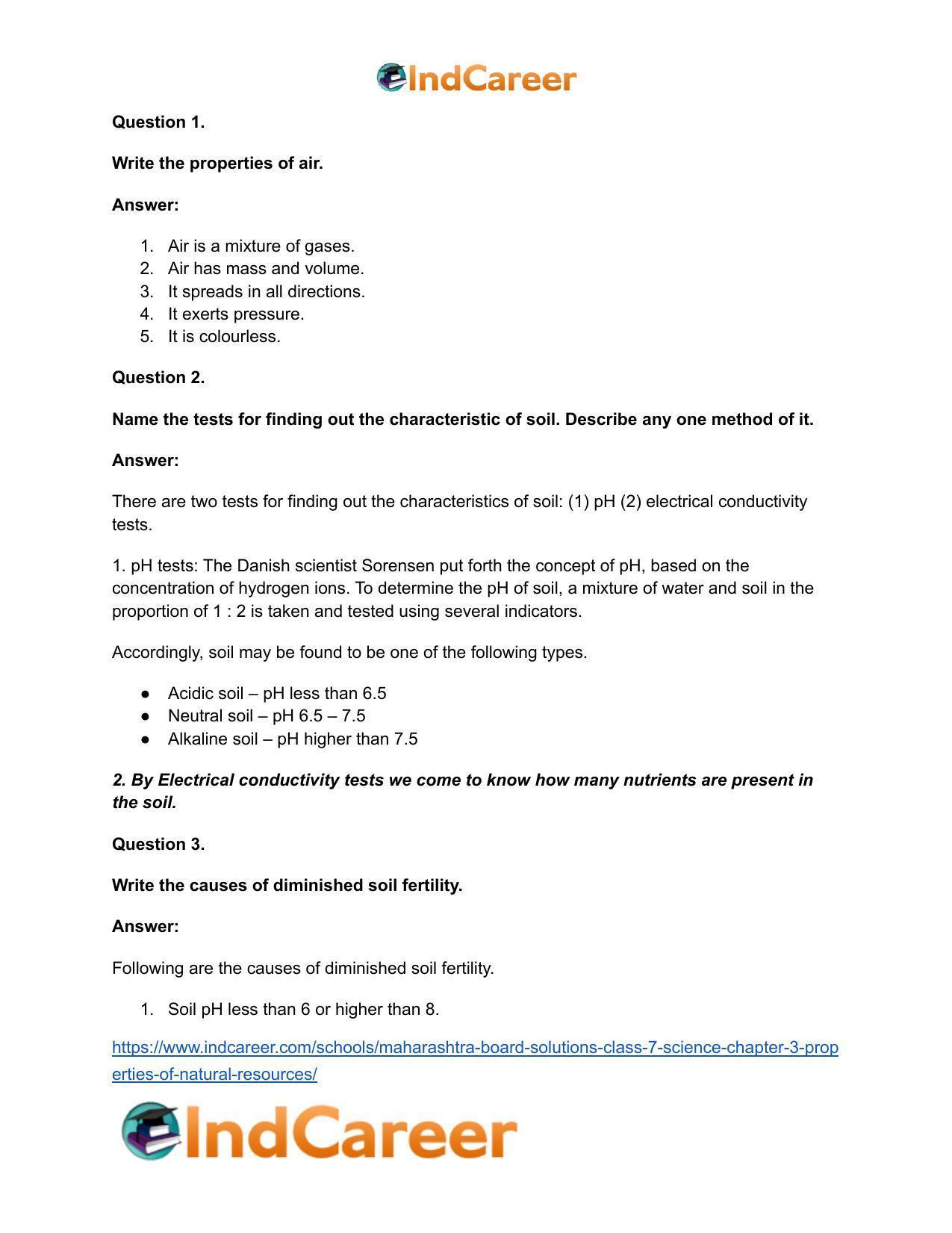 Maharashtra Board Solutions Class 7-Science: Chapter 3- Properties of Natural Resources - Page 20