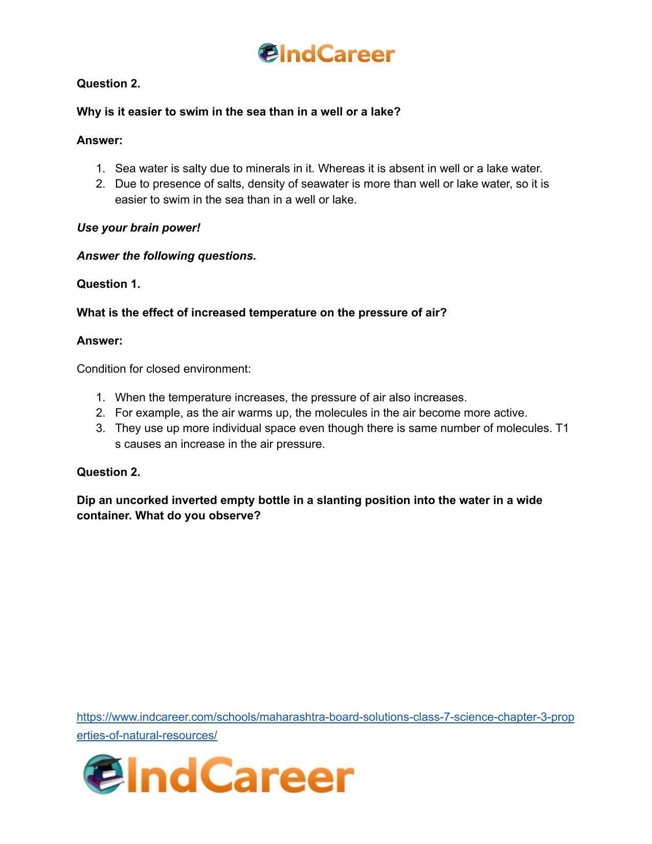 Maharashtra Board Solutions Class 7-Science: Chapter 3- Properties of Natural Resources - Page 23