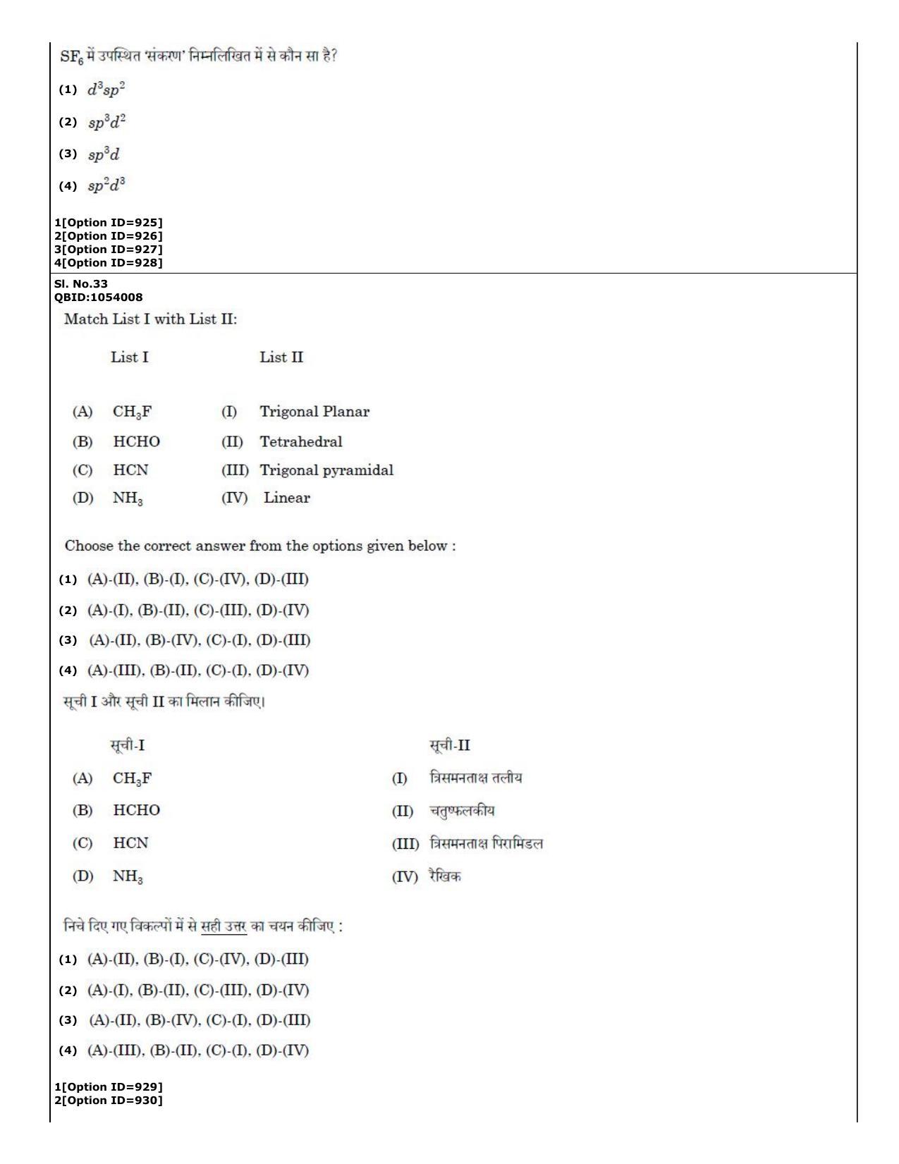 CUET (PG) 2022: PGQP50 B. Nanoscience II – M.Sc (01-09-2022) Question Paper - Page 17