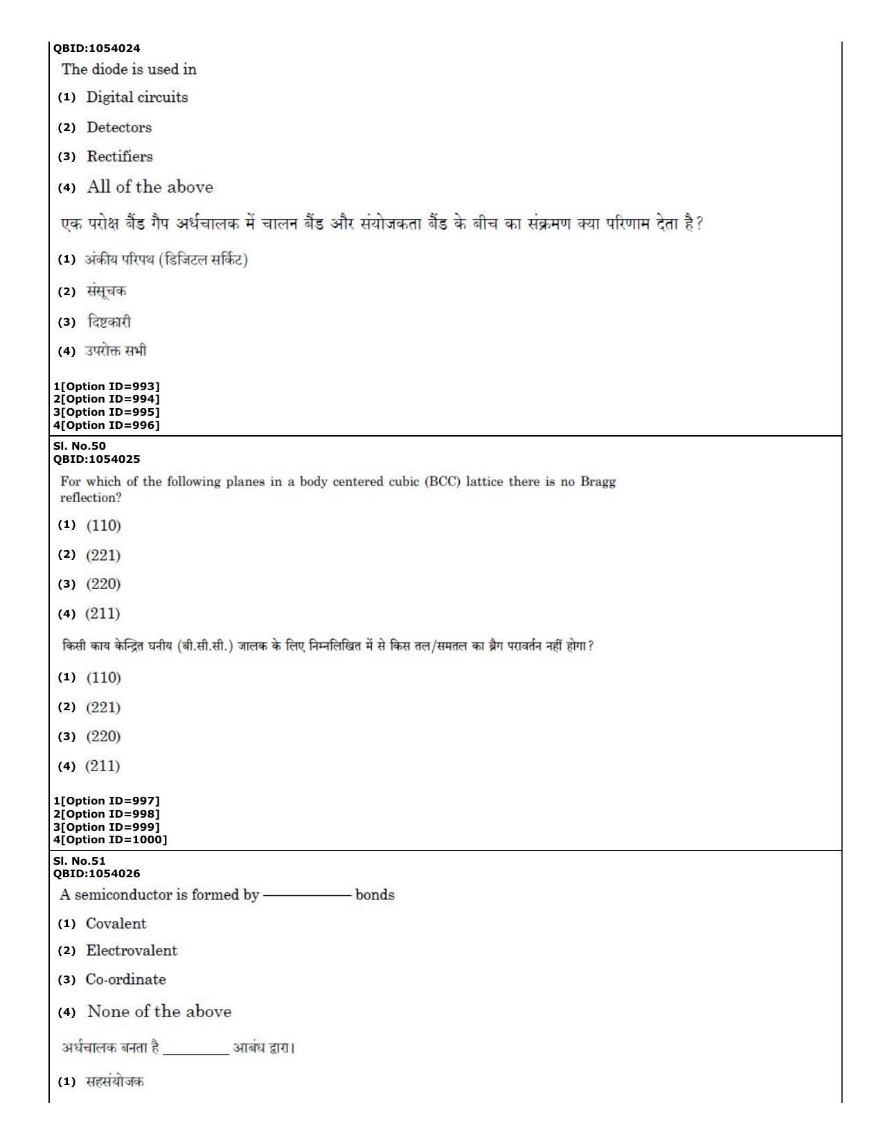 CUET (PG) 2022: PGQP50 B. Nanoscience II – M.Sc (01-09-2022) Question Paper - Page 24