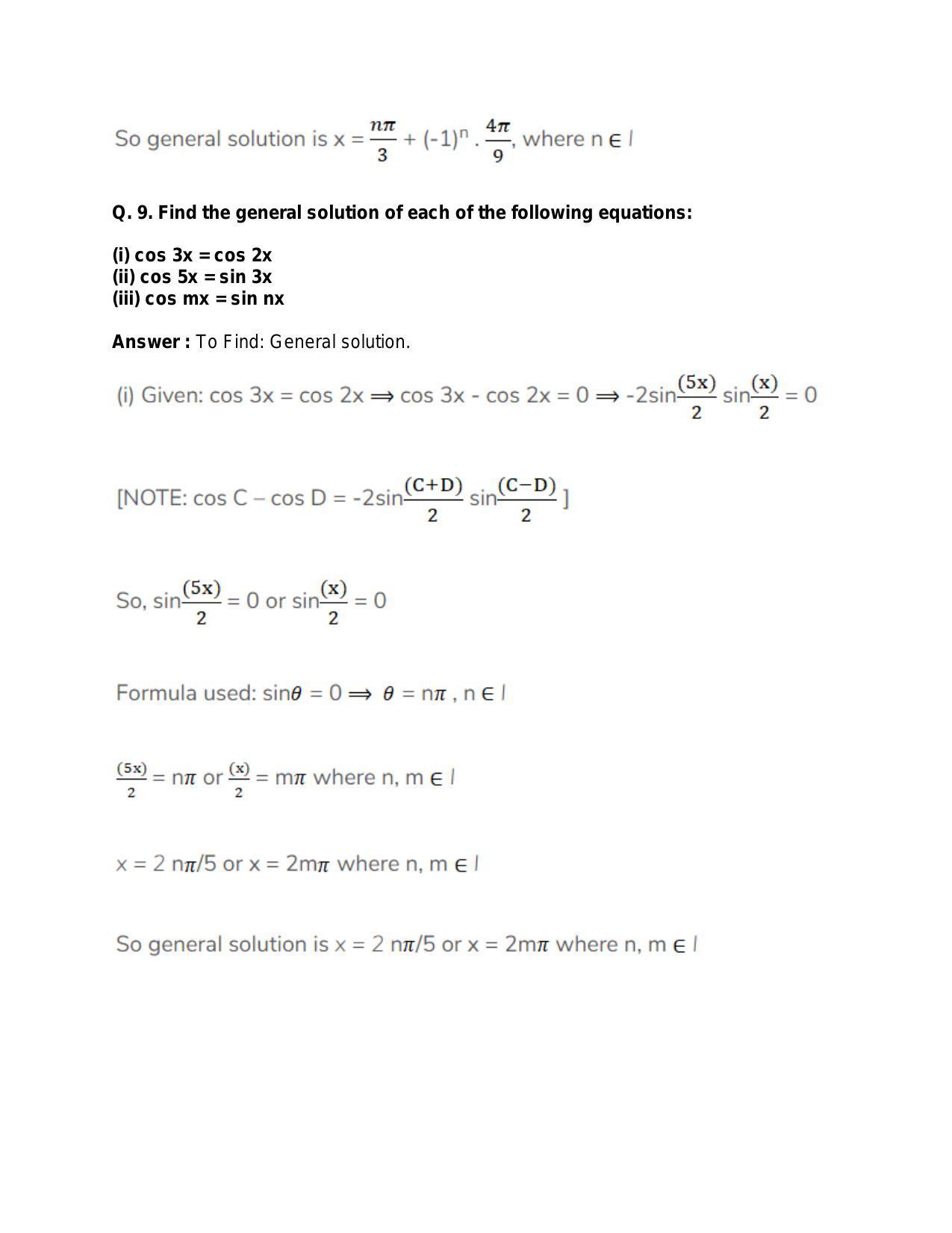 Chapter 17: Trigonometric Equations: RS Aggarwal Class 11 Solutions - Page 34