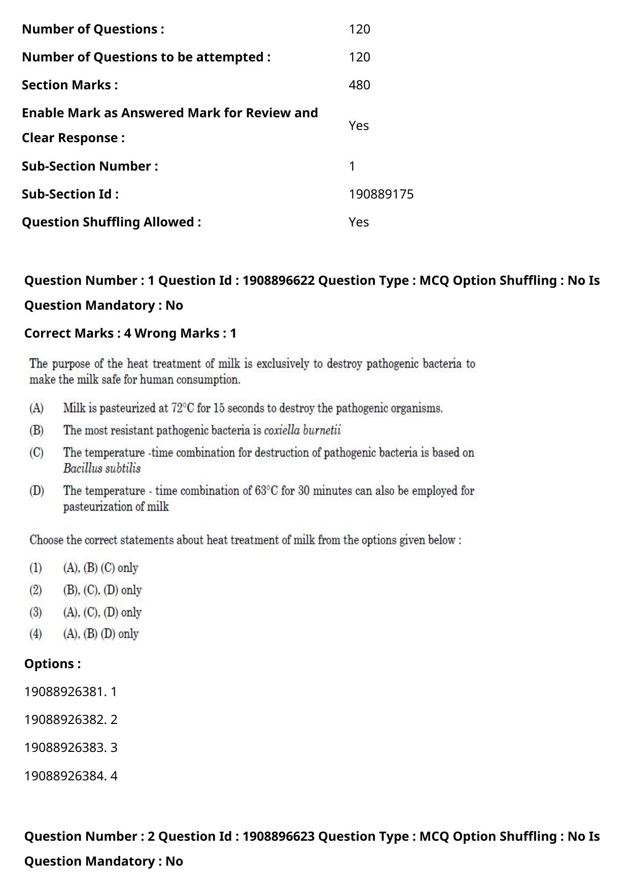 ICAR AIEEA PG 2021 DAIRY TECHNOLOGY Question Paper - Page 2