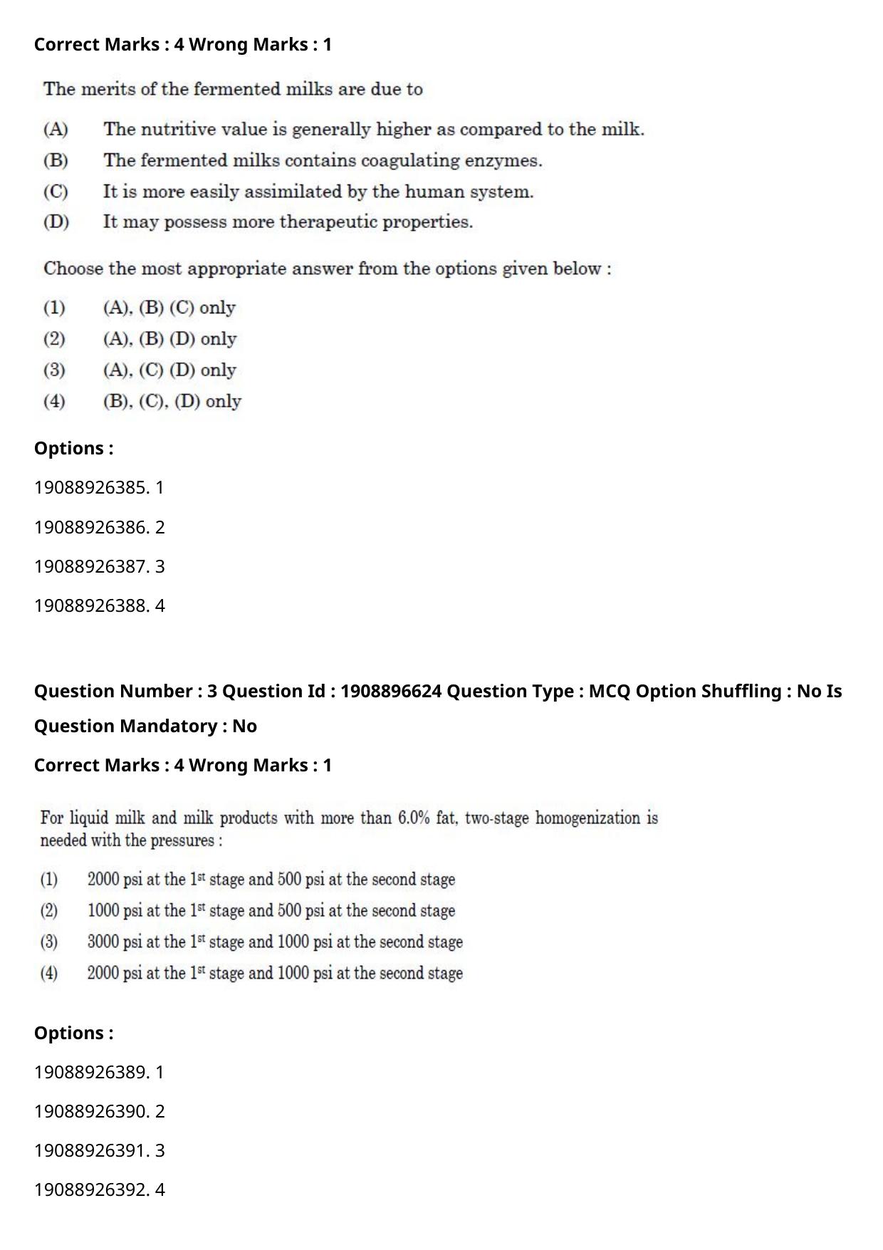 ICAR AIEEA PG 2021 DAIRY TECHNOLOGY Question Paper - Page 3