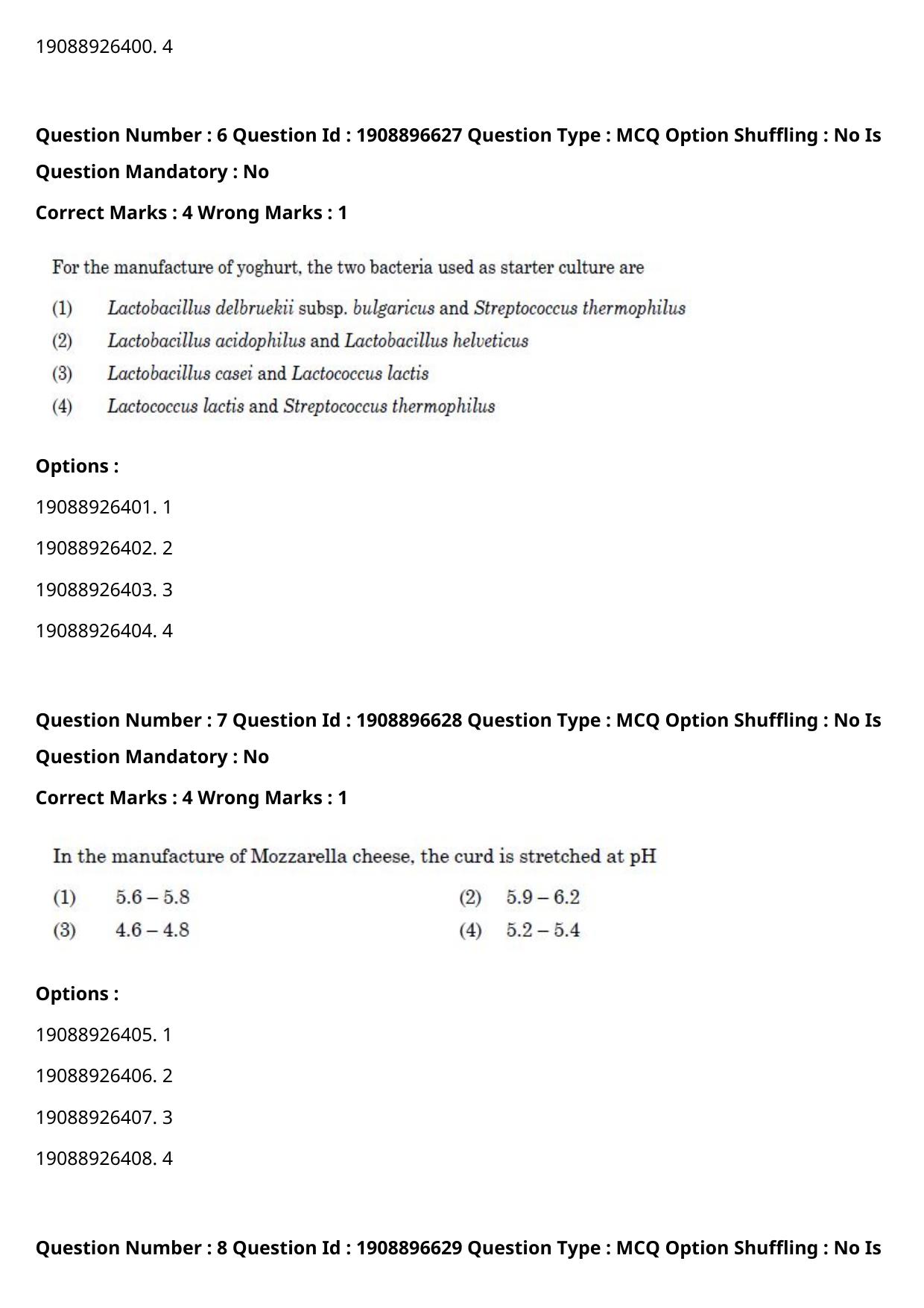ICAR AIEEA PG 2021 DAIRY TECHNOLOGY Question Paper - Page 5