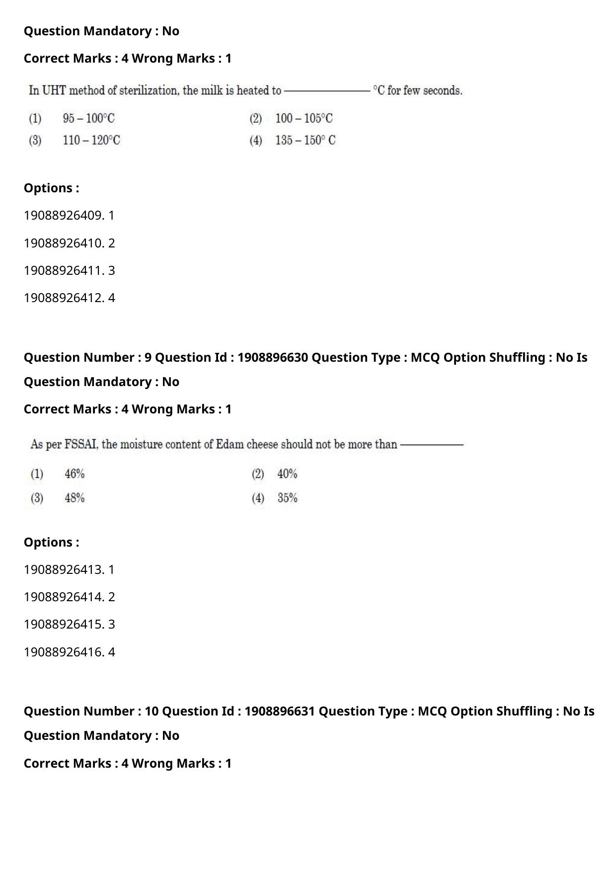 ICAR AIEEA PG 2021 DAIRY TECHNOLOGY Question Paper - Page 6