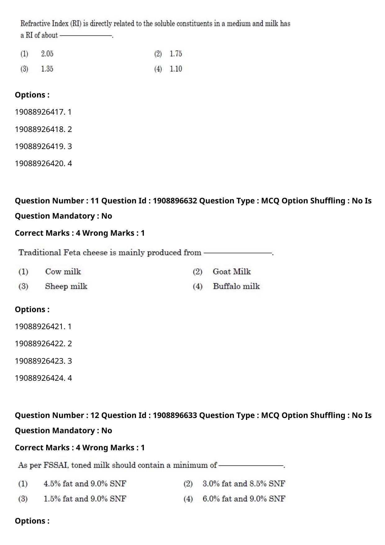 ICAR AIEEA PG 2021 DAIRY TECHNOLOGY Question Paper - Page 7