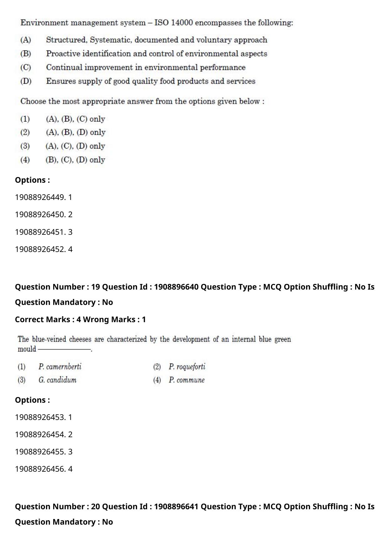ICAR AIEEA PG 2021 DAIRY TECHNOLOGY Question Paper - Page 13