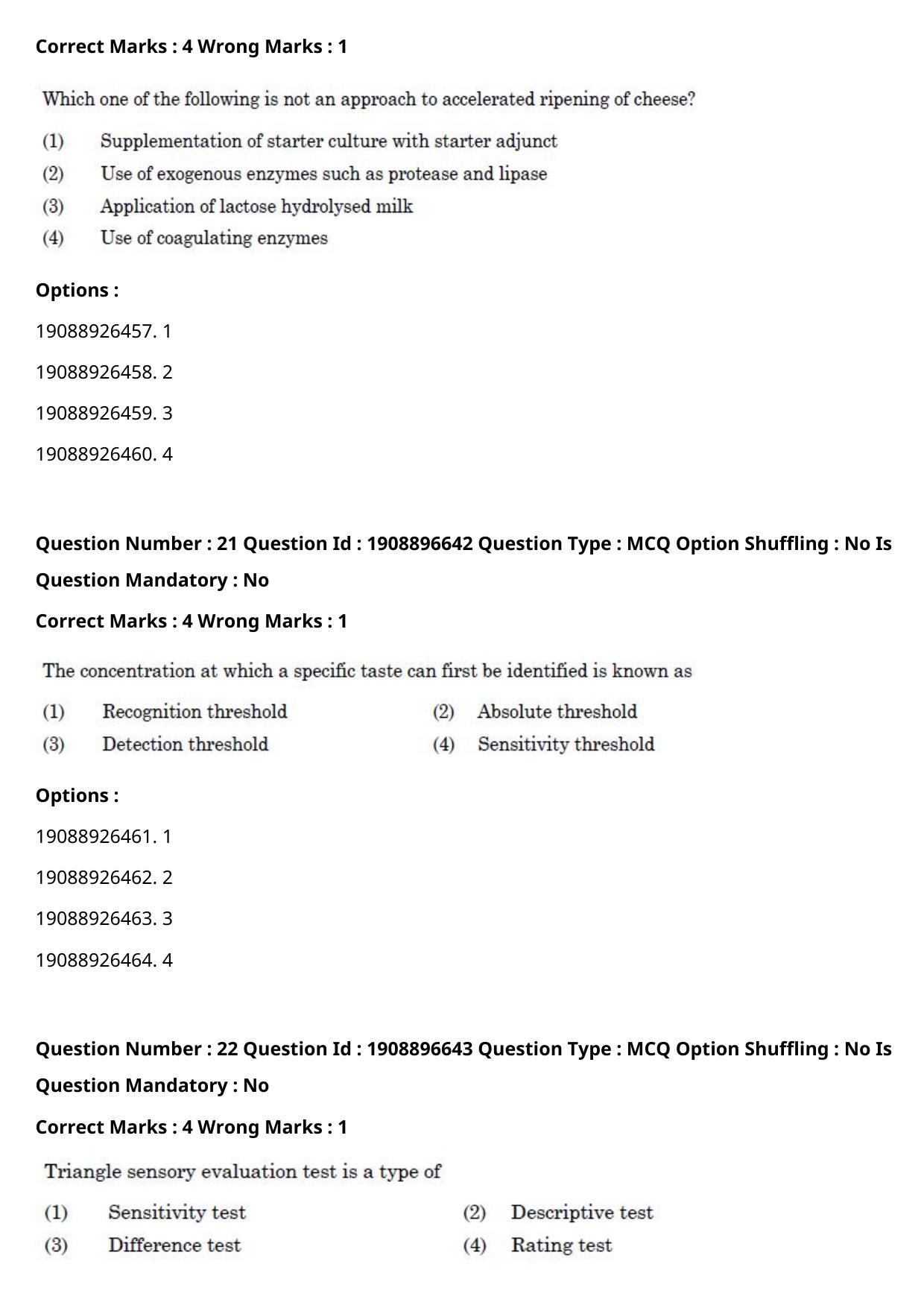 ICAR AIEEA PG 2021 DAIRY TECHNOLOGY Question Paper - Page 14