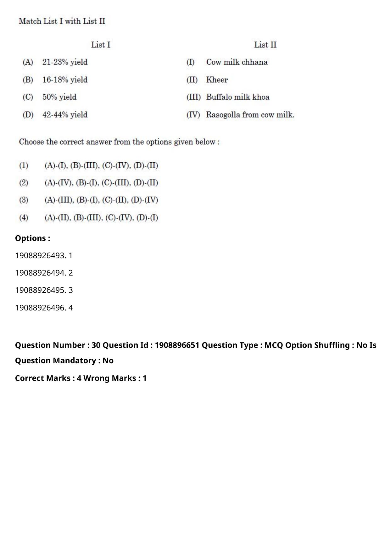 ICAR AIEEA PG 2021 DAIRY TECHNOLOGY Question Paper - Page 19