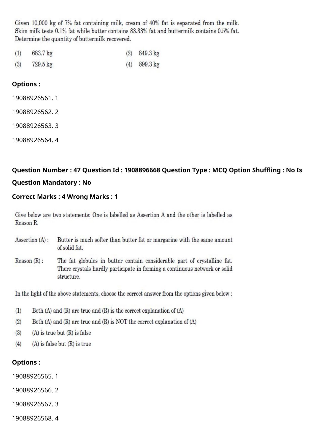 ICAR AIEEA PG 2021 DAIRY TECHNOLOGY Question Paper - Page 31