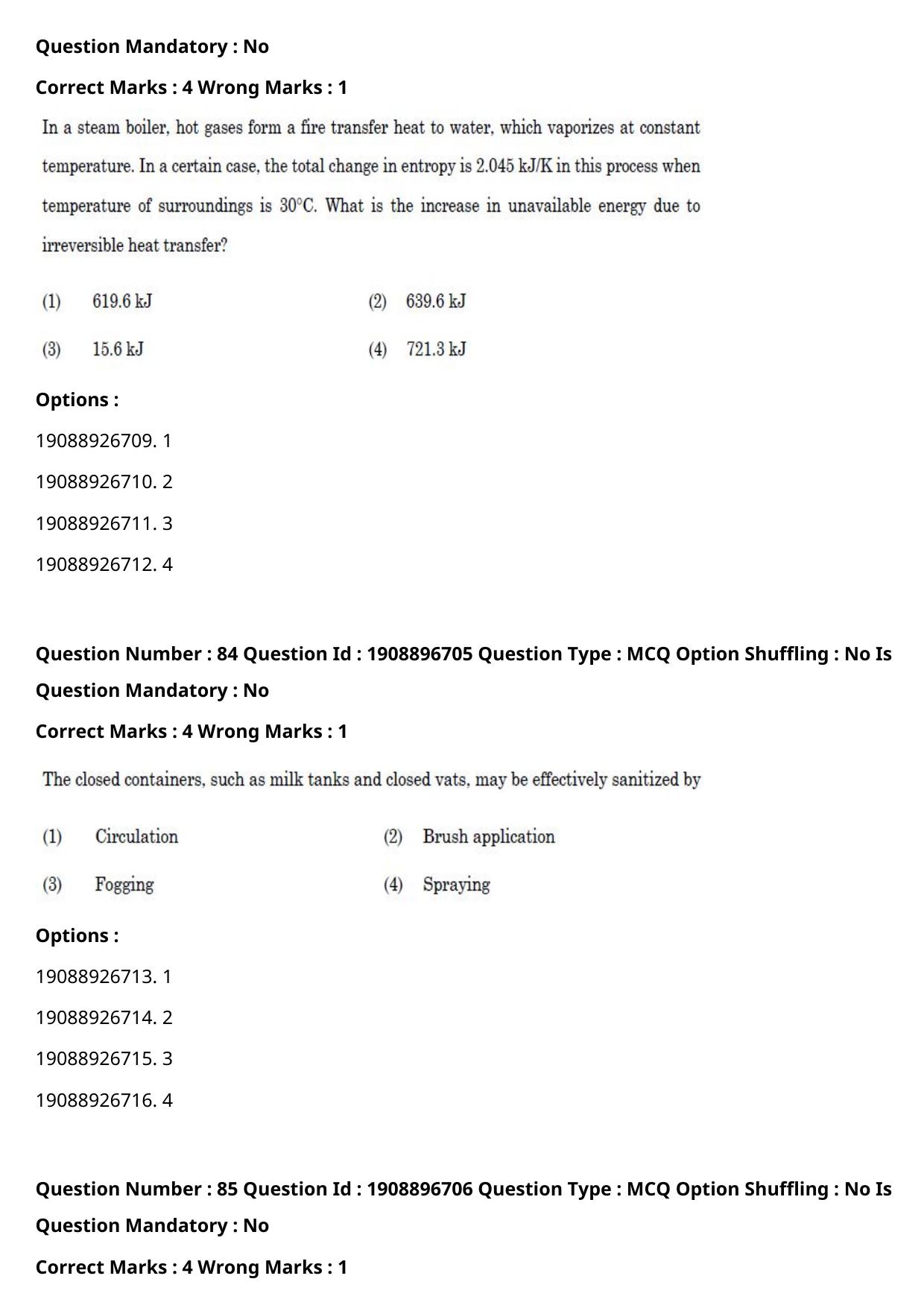 ICAR AIEEA PG 2021 DAIRY TECHNOLOGY Question Paper - Page 52