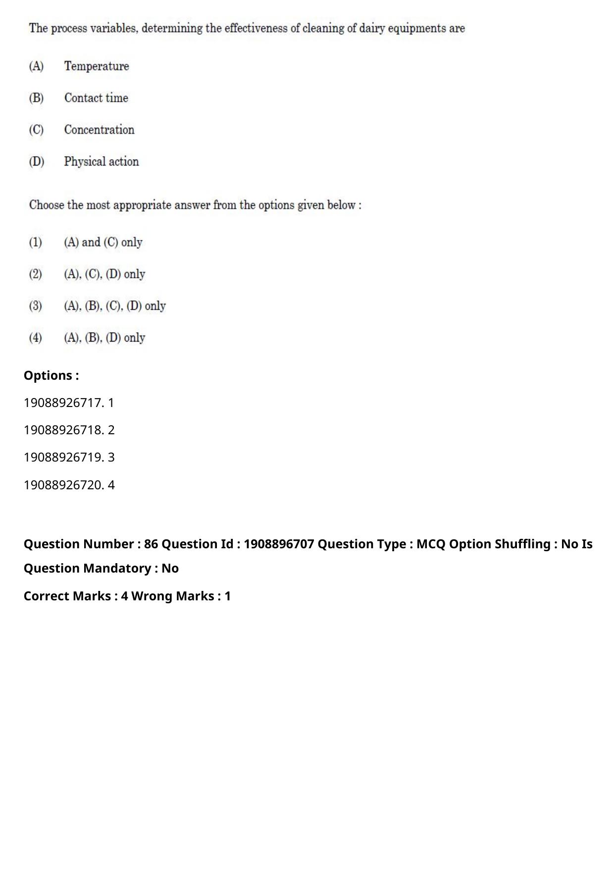 ICAR AIEEA PG 2021 DAIRY TECHNOLOGY Question Paper - Page 53