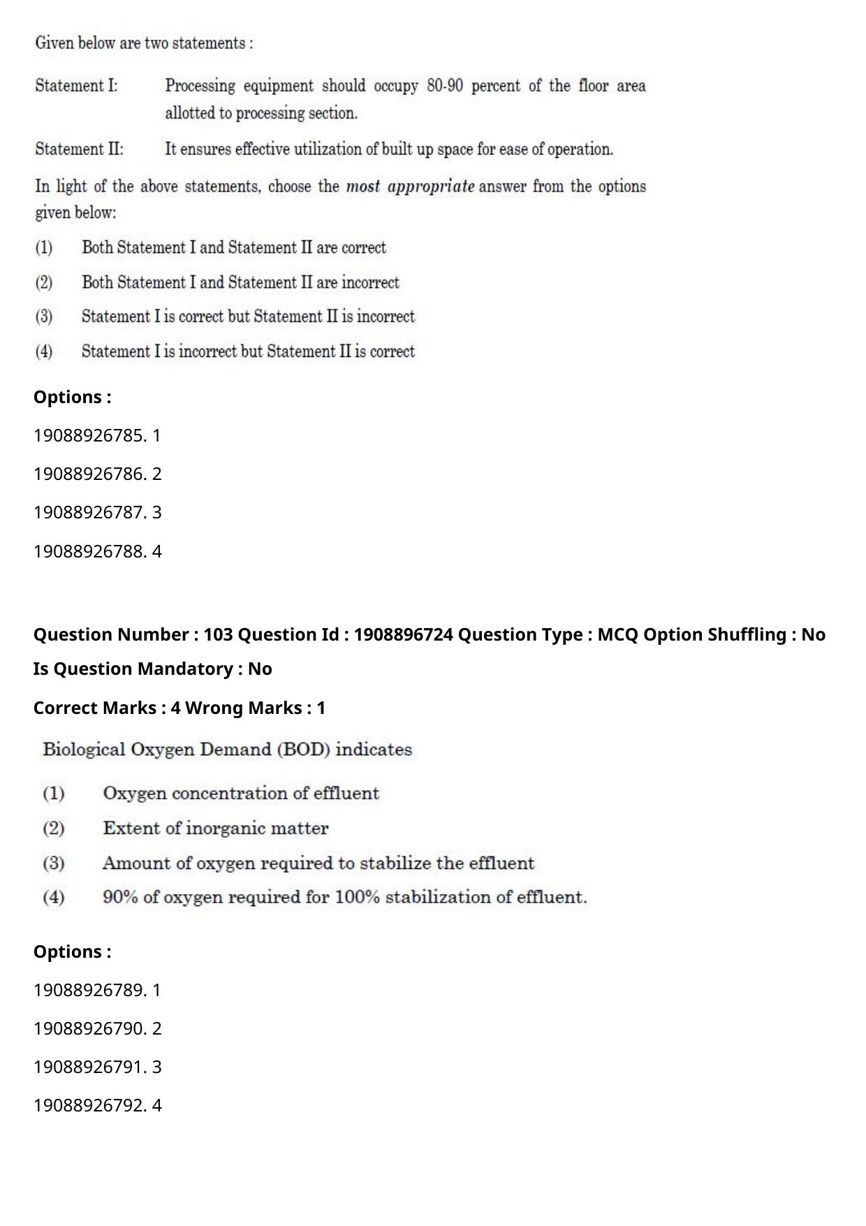 ICAR AIEEA PG 2021 DAIRY TECHNOLOGY Question Paper - Page 64