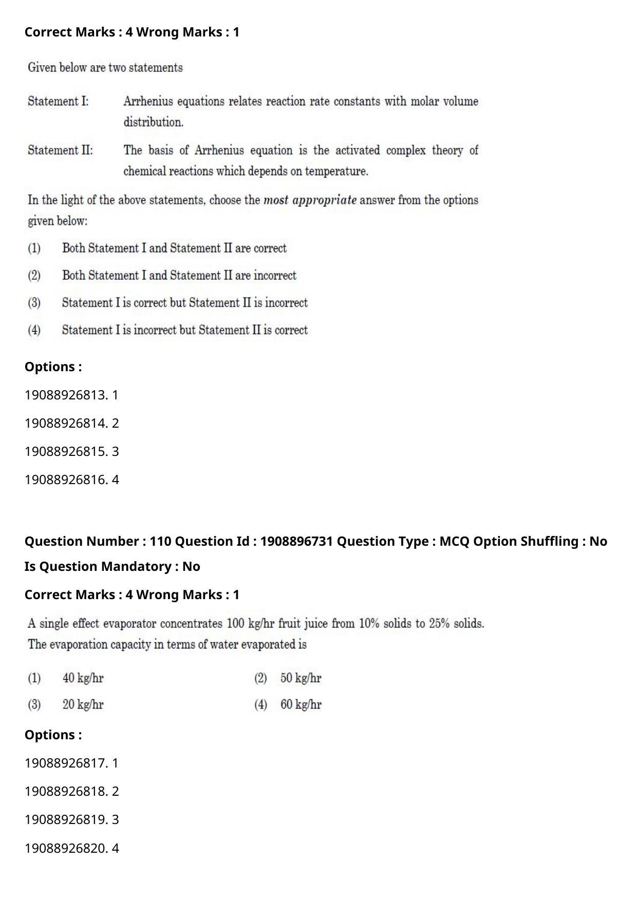 ICAR AIEEA PG 2021 DAIRY TECHNOLOGY Question Paper - Page 68