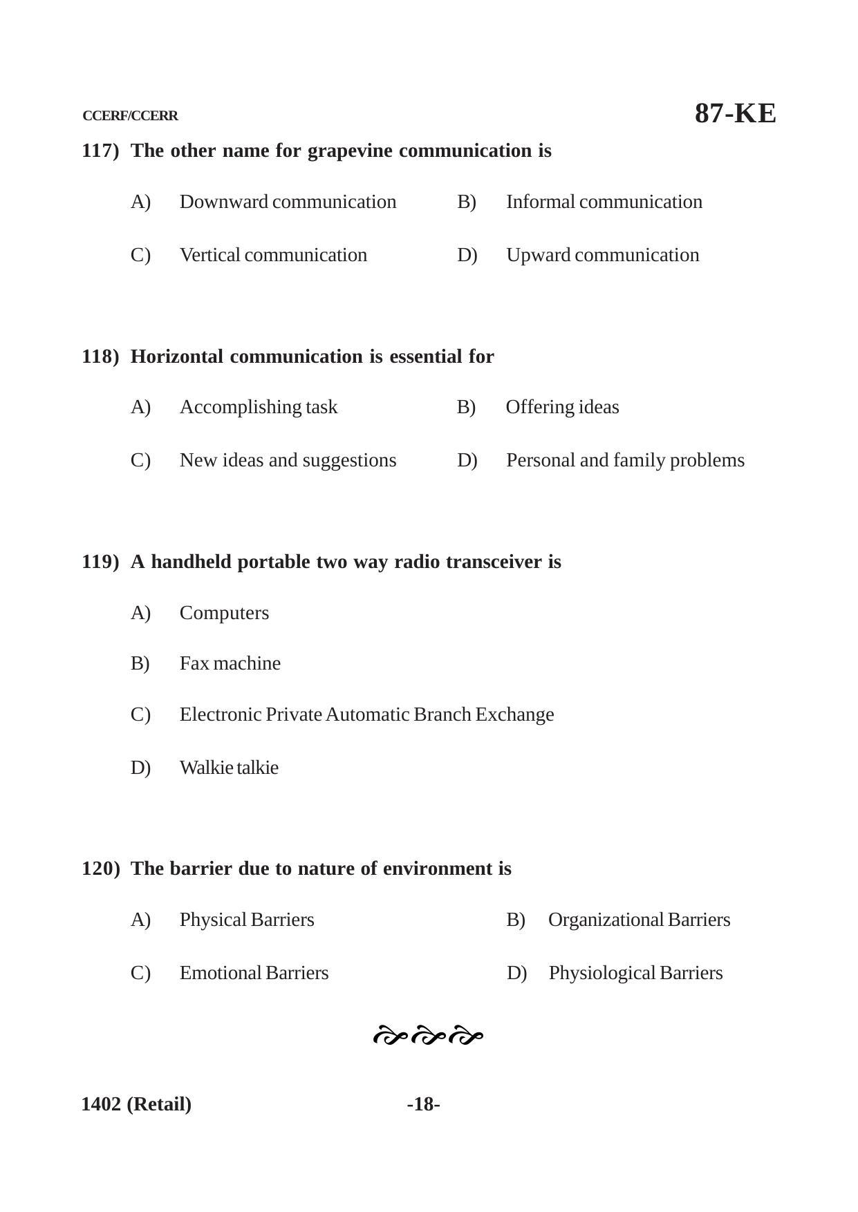 Karnataka SSLC Retail (CCERF/CCERR) Question Paper 2021 - Page 18