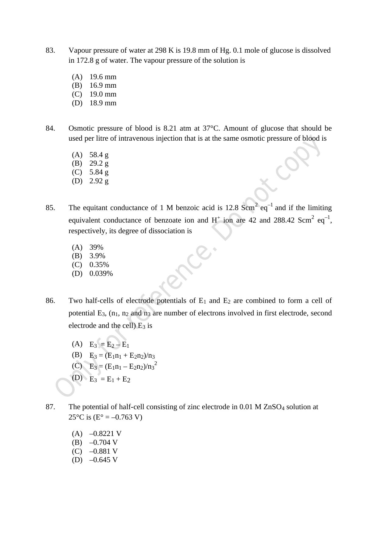 CUSAT CAT 2021 MSC Integrated Biology Shift III Question Paper - Page 18