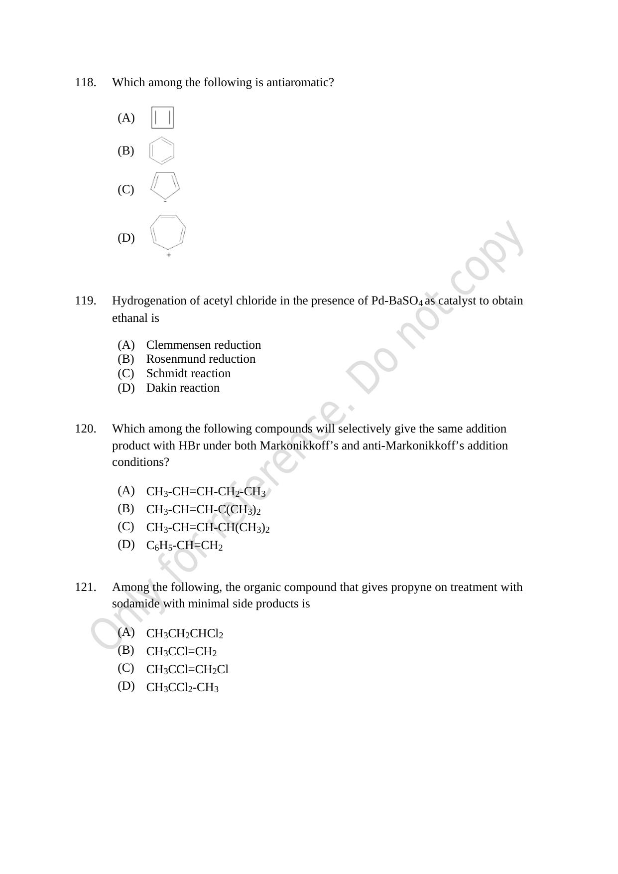 CUSAT CAT 2021 MSC Integrated Biology Shift III Question Paper - Page 25