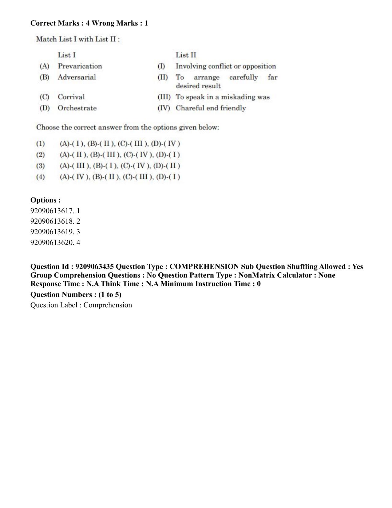 CUET PG 2023: ACQP26 – Vyakarana & Sabdabodha Systems (Eng.)-Shift 3 (06-06-2023) Question Paper - Page 6