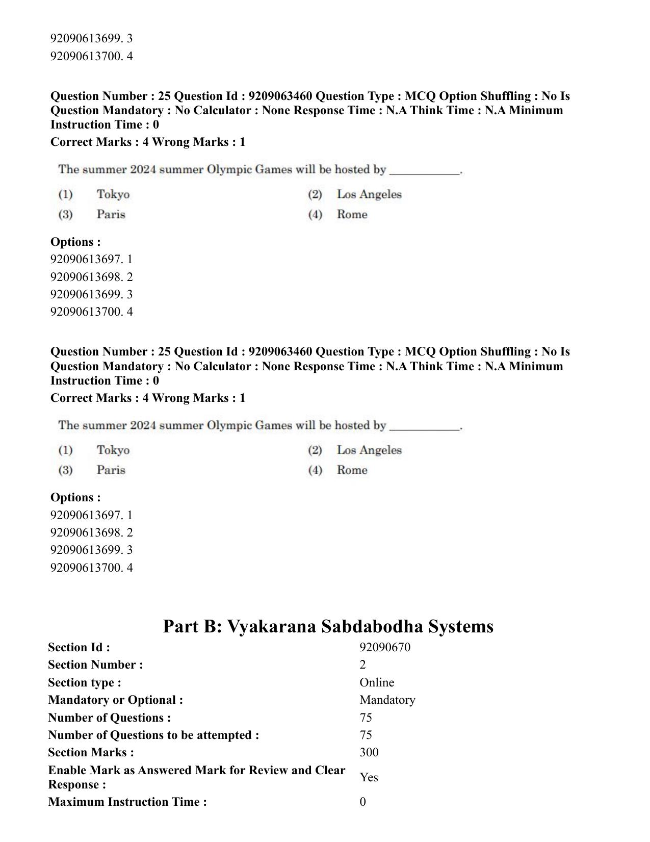 CUET PG 2023: ACQP26 – Vyakarana & Sabdabodha Systems (Eng.)-Shift 3 (06-06-2023) Question Paper - Page 40