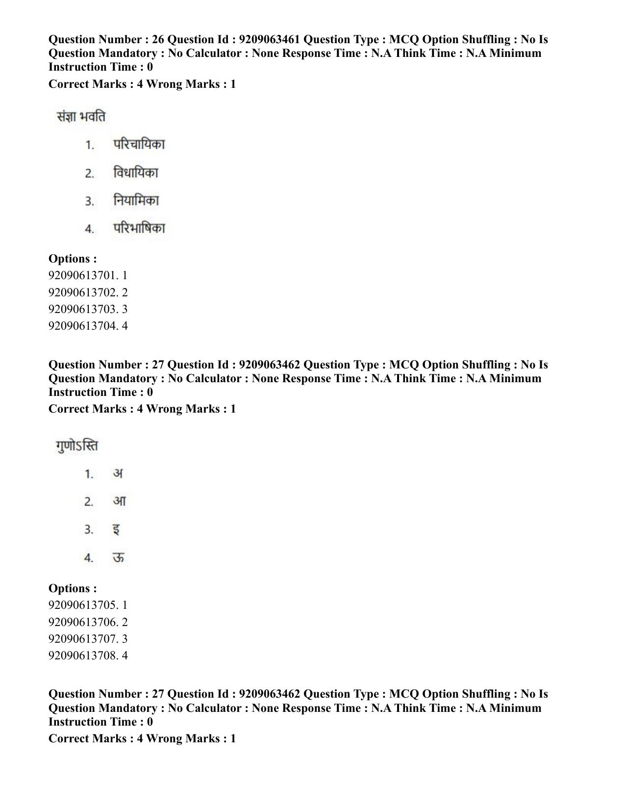 CUET PG 2023: ACQP26 – Vyakarana & Sabdabodha Systems (Eng.)-Shift 3 (06-06-2023) Question Paper - Page 42