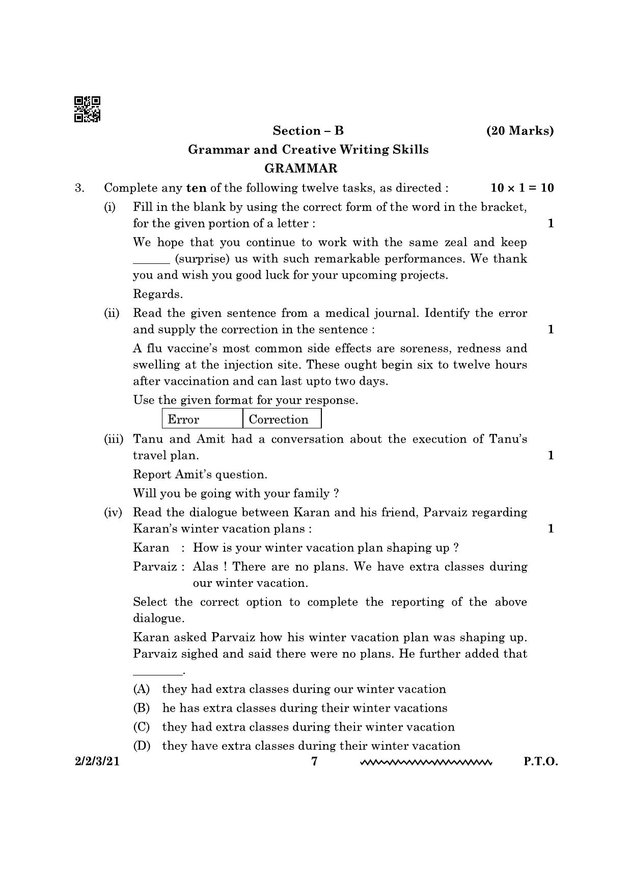CBSE Class 10 2-2-3 English Literature 2024 Question Paper - Page 7