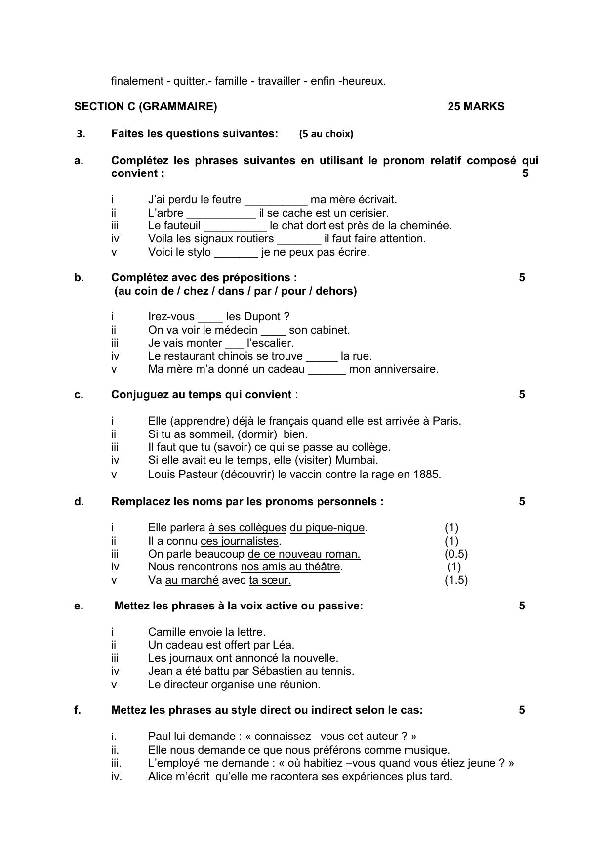 CBSE Class 12 French Skill Education-Sample Paper 2019-20 - Page 4