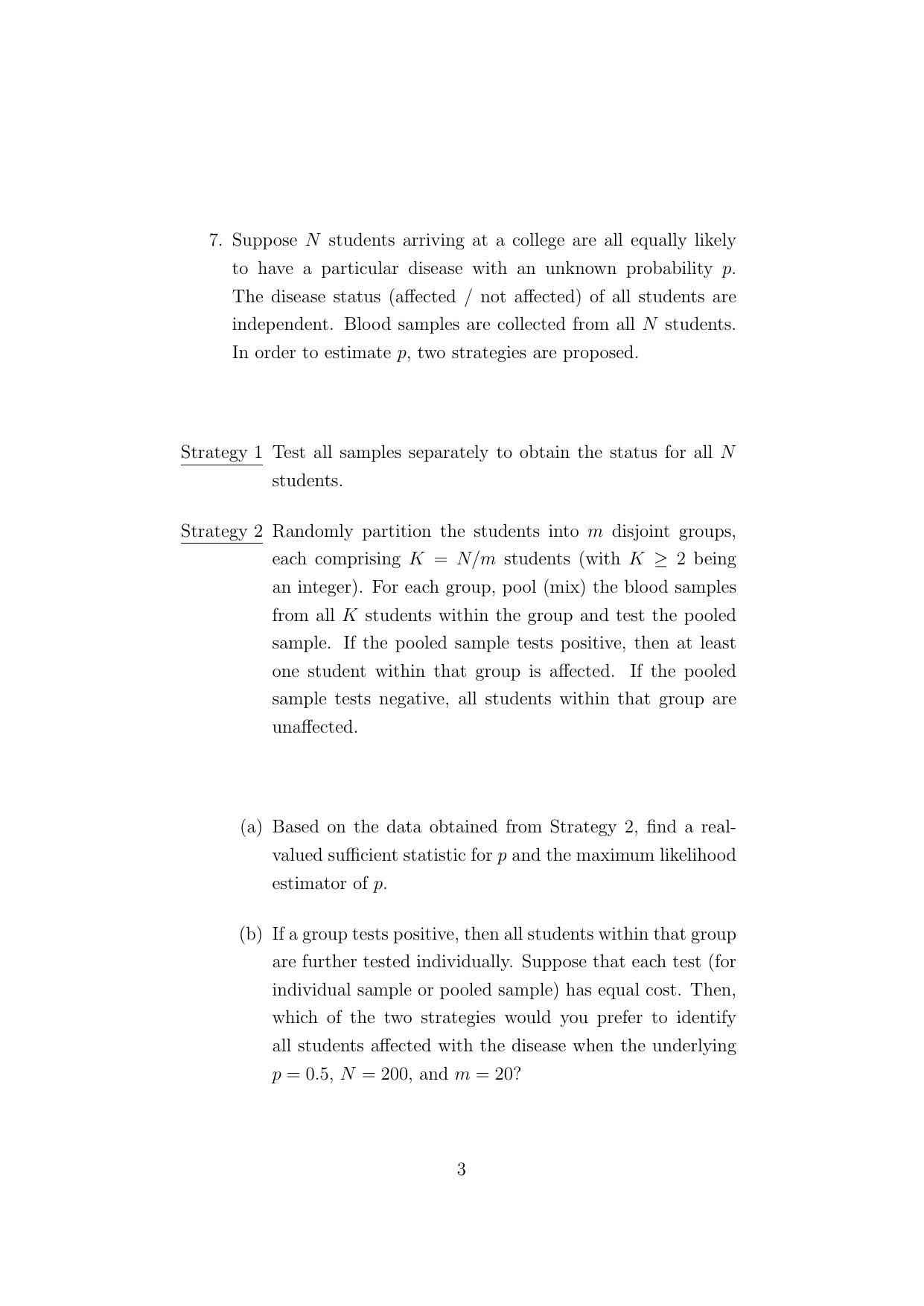 ISI Admission Test M.Stat.PSB 2022 Sample Paper - Page 3