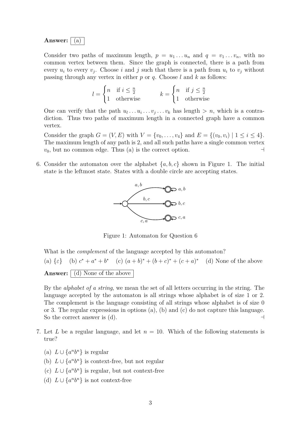 MSc/Ph.D. Computer Science 2023 Solutions - Page 3