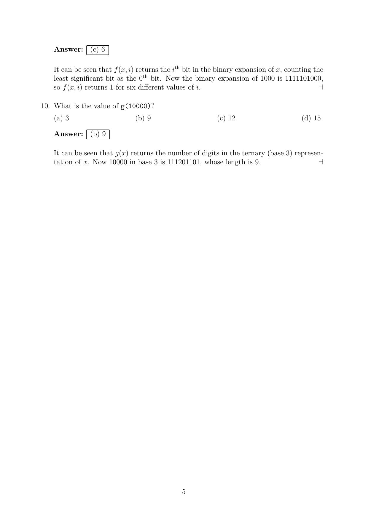 MSc/Ph.D. Computer Science 2023 Solutions - Page 5