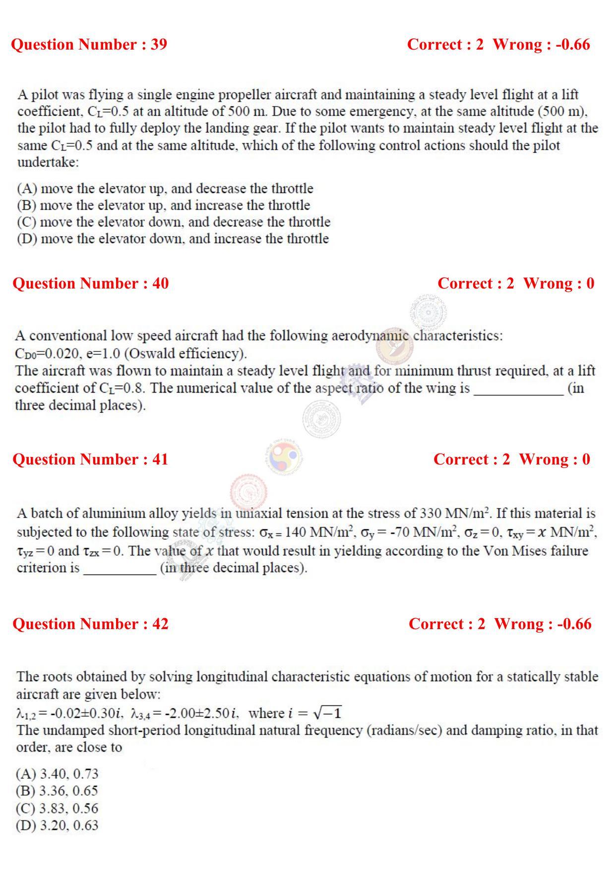 GATE 2017 Aerospace Engineering (AE) Question Paper with Answer Key - Page 13