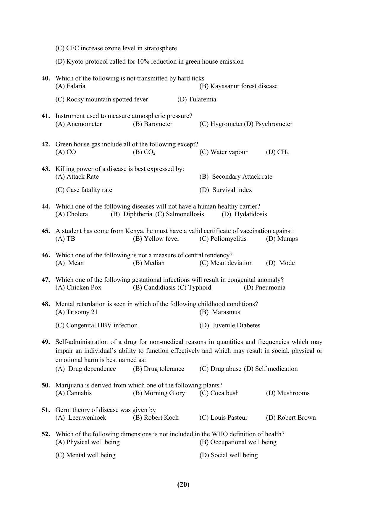 PU CET 2023 Question Paper - Page 20