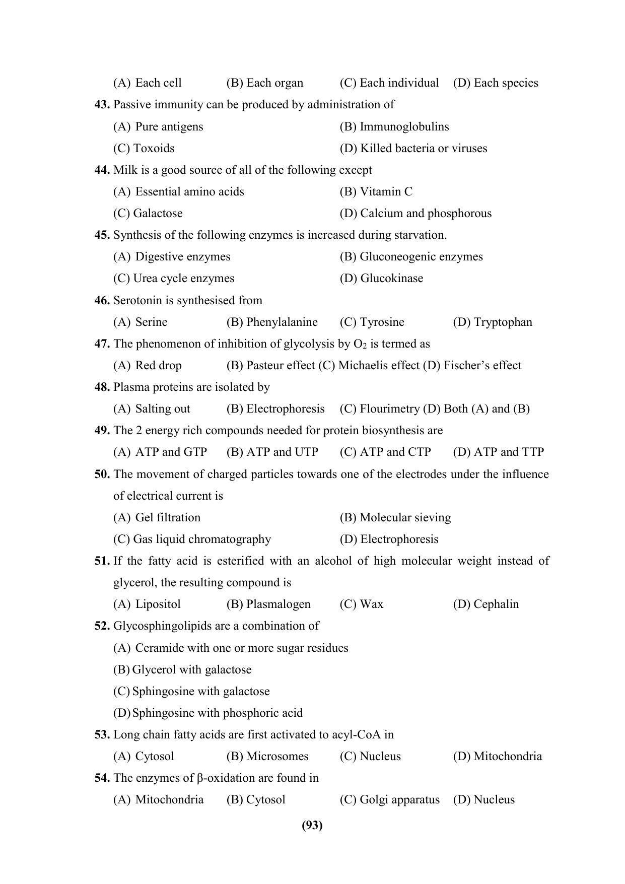 PU CET 2023 Question Paper - Page 93