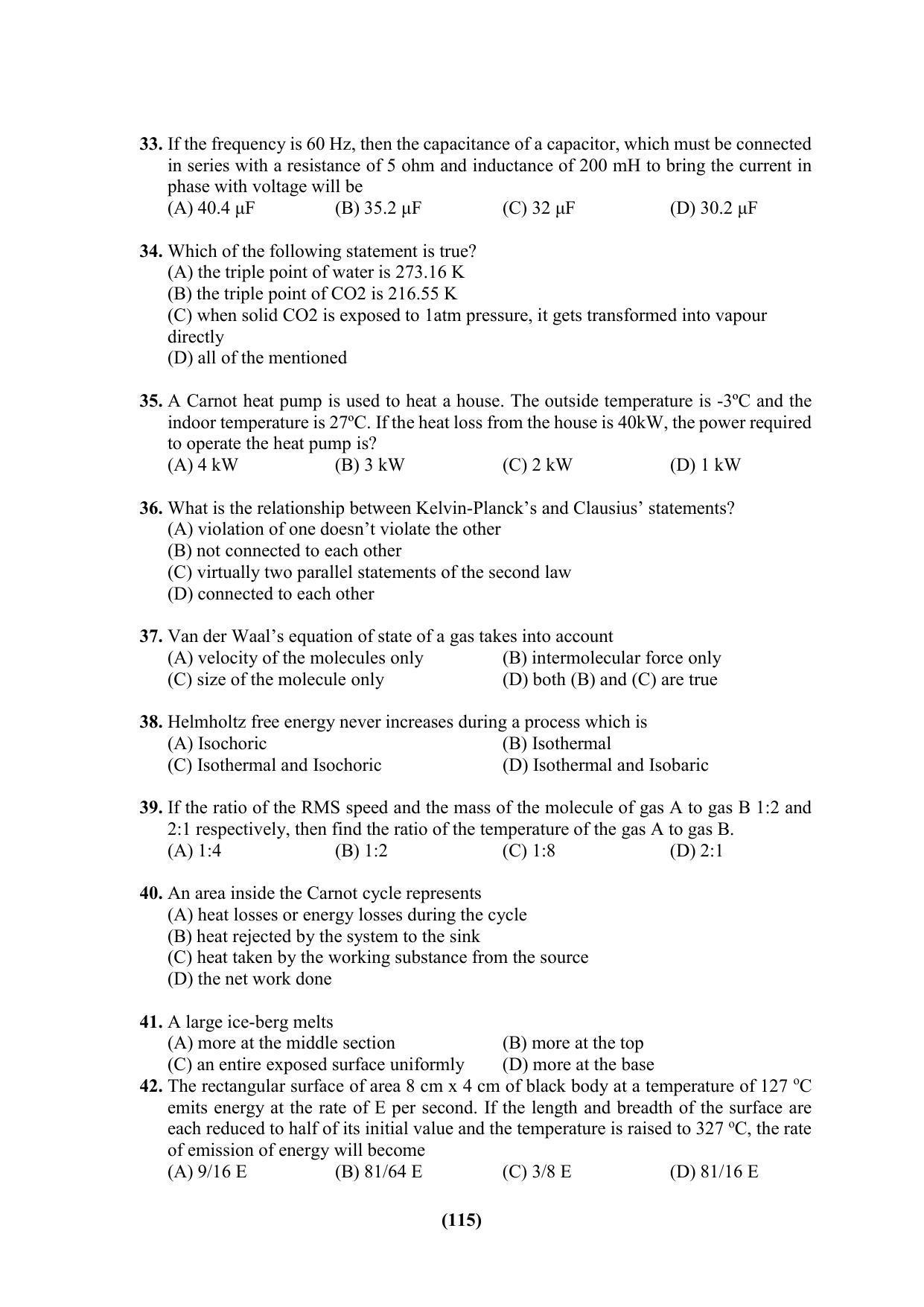 PU CET 2023 Question Paper - Page 115
