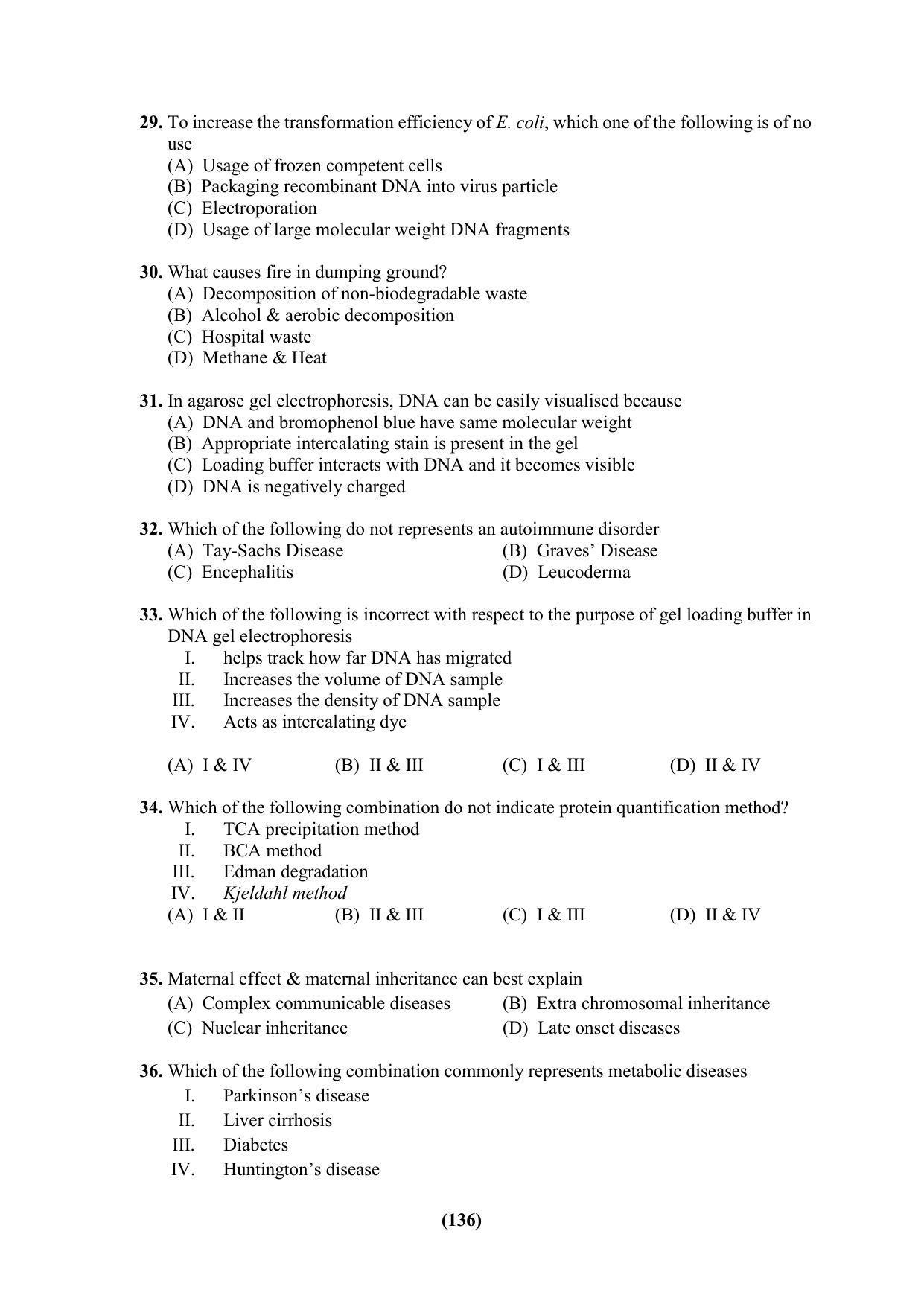 PU CET 2023 Question Paper - Page 136
