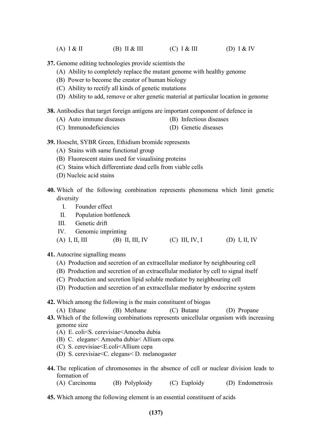 PU CET 2023 Question Paper - Page 137