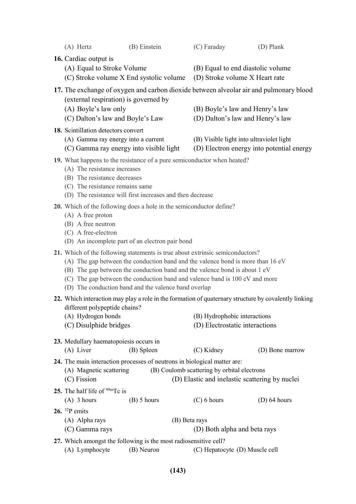 PU CET 2023 Question Paper - Page 143