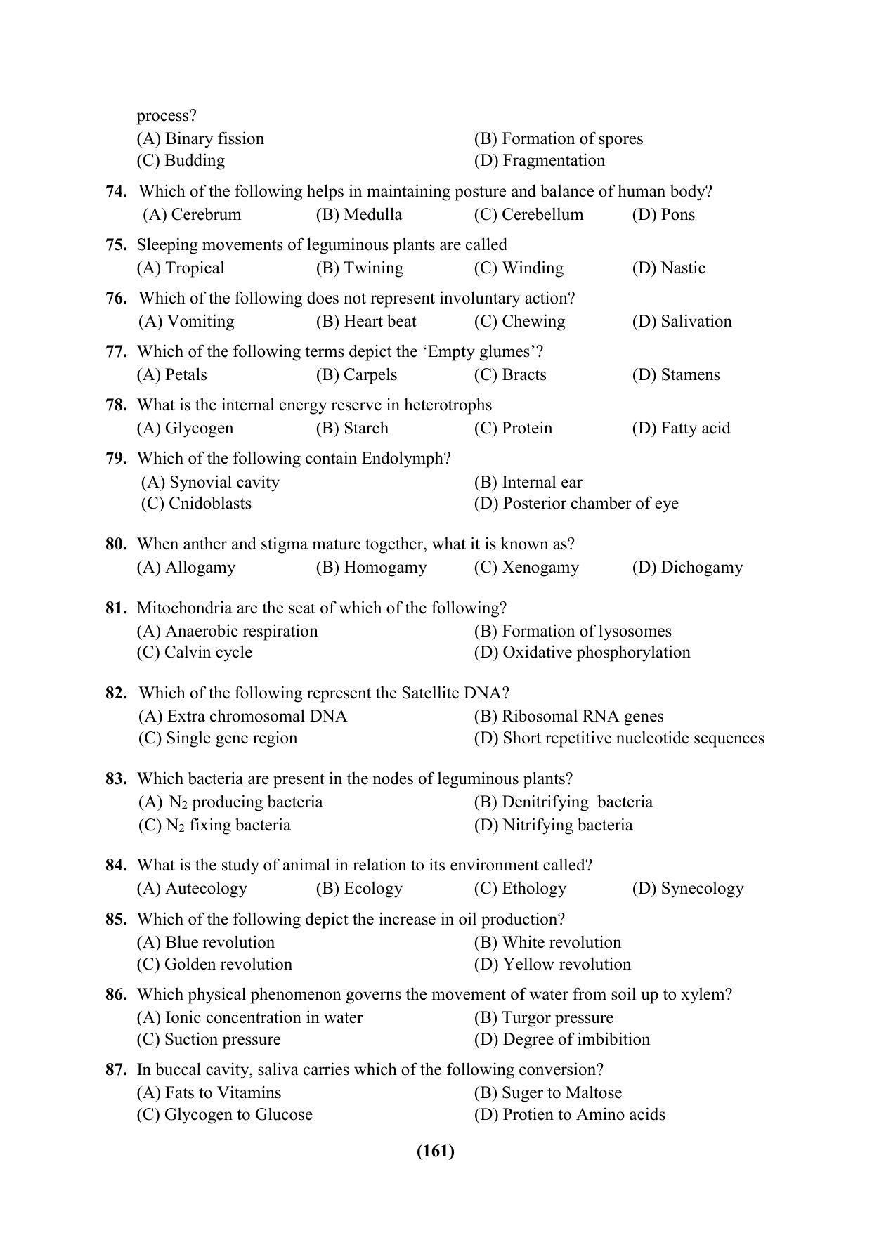 PU CET 2023 Question Paper - Page 161